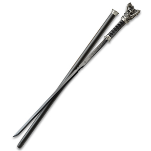 Kit Rae® Black Vorthelok Forged Sword Cane