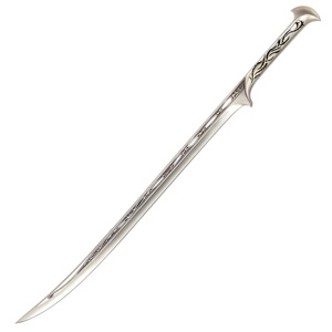 The Hobbit Officially Licensed Sword of Thranduil the Elvenking with Wall Plaque