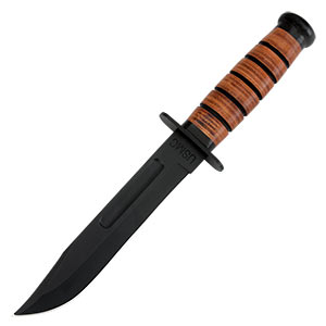Officially Licensed U.S.M.C. Combat Fighter Fixed Blade Knife with Leather Sheath