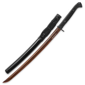 Honshu Boshin Hellfire Damascus Handmade Wakizashi Sword
