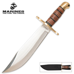 USMC Jungle Bowie Knife And Sheath