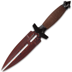 Hibben HellFyre Double Shadow Knife With Sheath