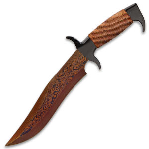 HIBBEN HELLFYRE HIGHLANDER BOWIE KNIFE WITH SHEATH