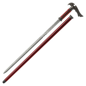 Kit Rae Axios Forged Sword Cane Damascus