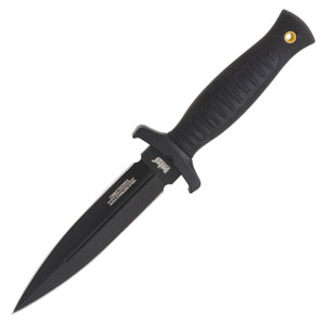 Combat Commander Black Boot Knife with Shoulder Sheath