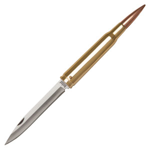 50 Cal. Bullet Folding Knife