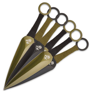 USMC Throwing Knife Set With Paper Target