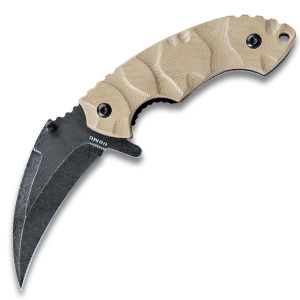 USMC Scorching Sands Assisted Opening Hawkbill Pocket Knife