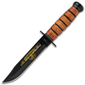 USMC Tribute Combat Knife - Black and Gold