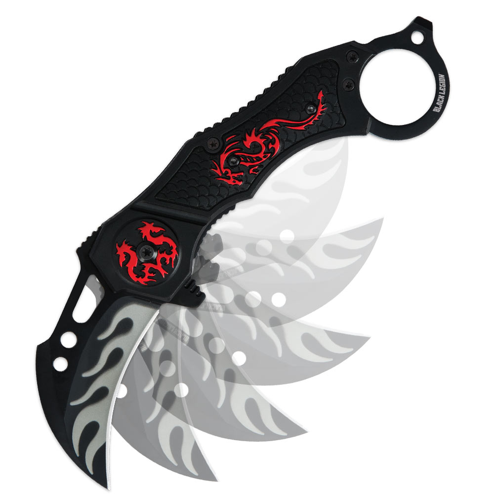UnitedCutlery.Com: Black Legion Double Dragon Assist Karambit - BV208
