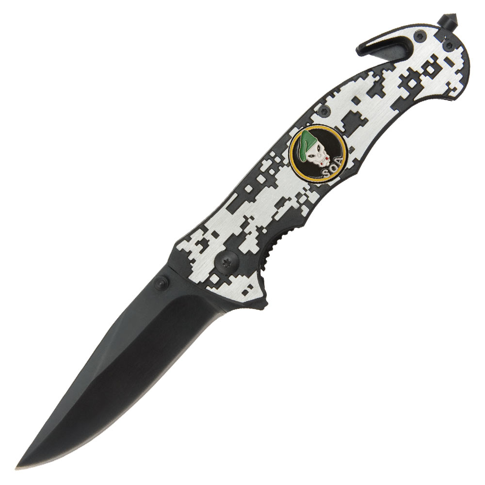 UnitedCutlery.Com: SOA Accelerator Assisted-Open Rescue Folder Silver ...