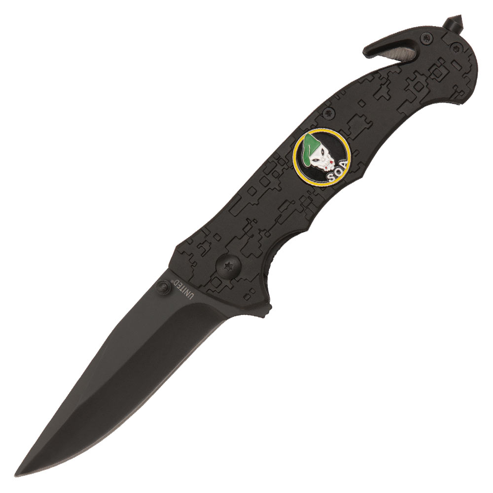 UnitedCutlery.Com: SOA Accelerator Assisted-Open Rescue Folder Black ...